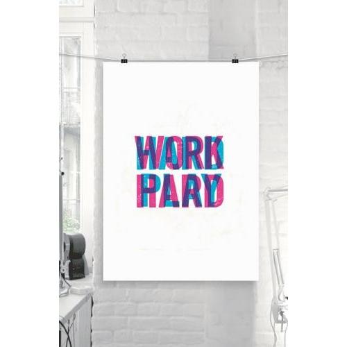 THE MOTIVATED TYPE | WORK HARD PLAY HARD | A3 アートプ...