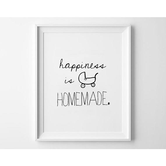 MOTTOS PRINT | HAPPINESS IS HOMEMADE A3 アートプリント/ポス...