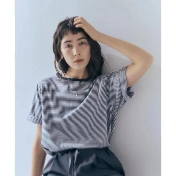 me. (ミードット) | 40/2 jersey narrow border relax fit ...