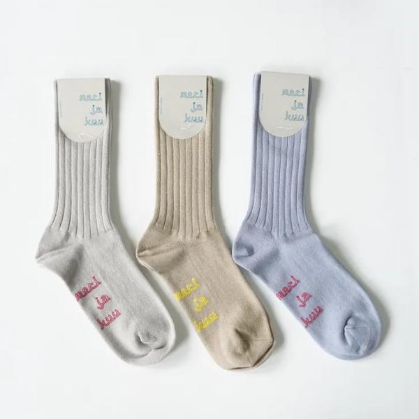 meri ja kuu (メリ ヤ クー) | merkki ソックス (beige/silver ...
