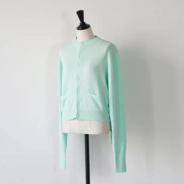 MORIKA (モリカ) | Crew Cardigan (mint/light gray) one...