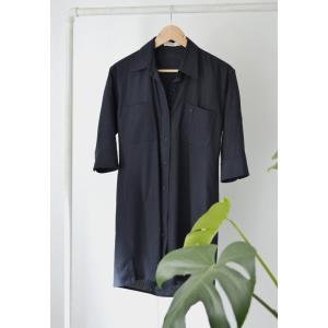 CEREMONY | Loose linen dress (navy blue) | トップス｜hafen