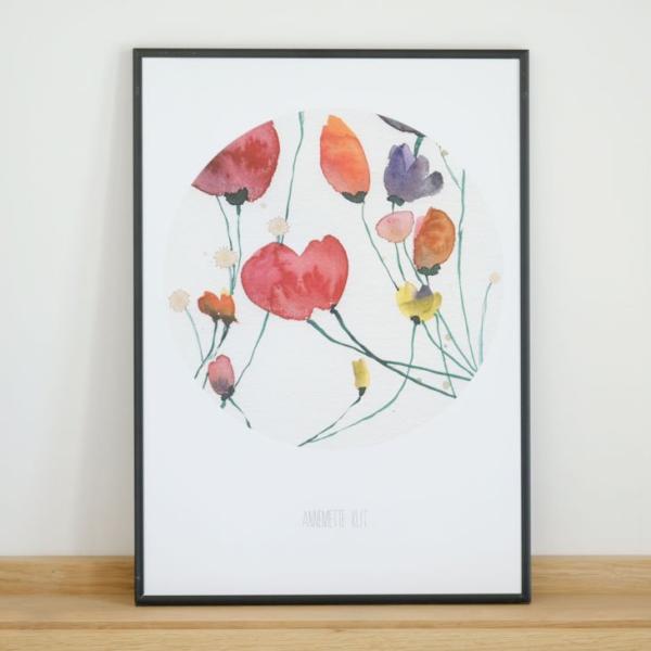 THE CLAY PLAY | RED POPPIES ART PRINT #2 | A3 アートプ...