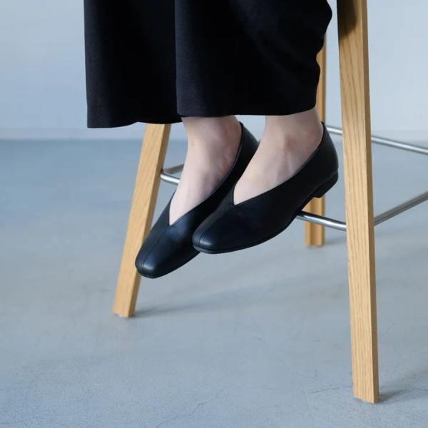 Recipe (レシピ) | Vカットスクエア (black) size 37 約23.5cm | ...