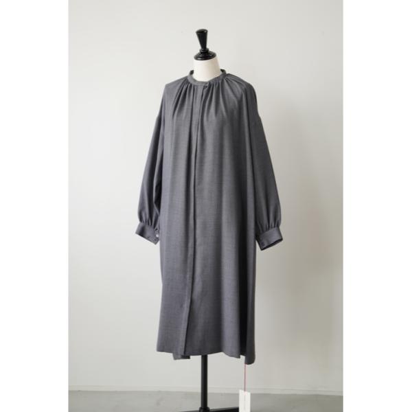 STAMP AND DIARY | ギャザー コートワンピース (charcoal gray) | ...