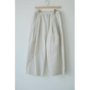 STAMP AND DIARY | ウエストタックワイドパンツ 91cm丈 (ivory) | ボト...