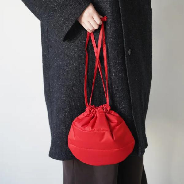 the3 | Cloud kinchaku bag (red) | 巾着バッグ ハンドバッグ ショル...