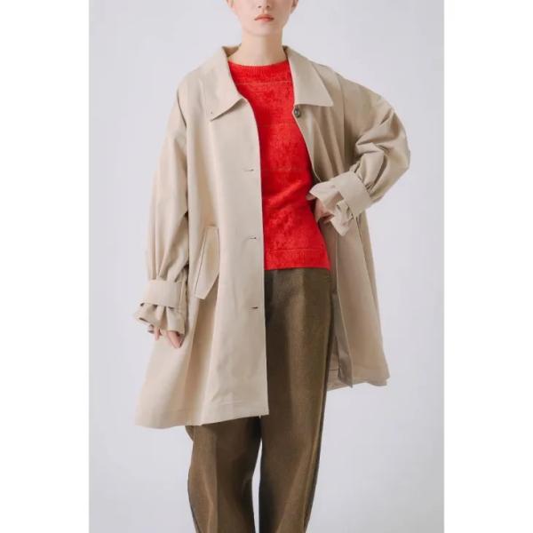 WHYTO. (ホワイト) | tent layered coat (beige) size 38 ...