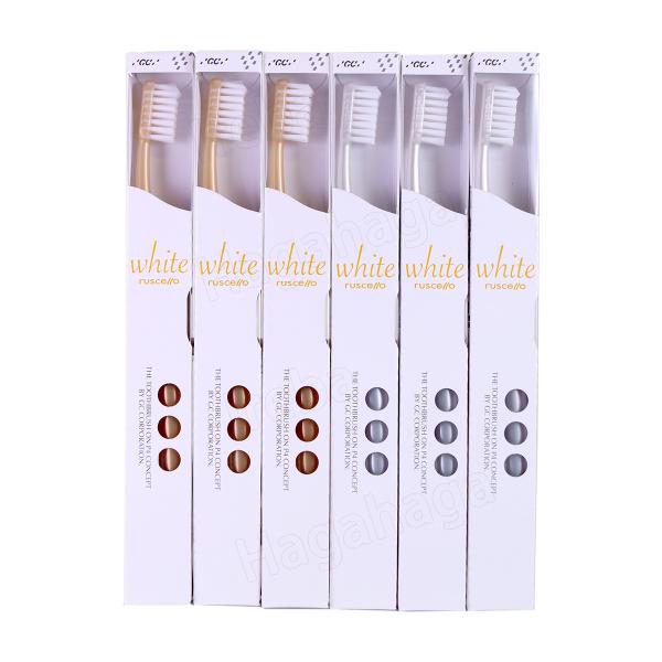 ジーシー GC ホワイトルシェロ W-10 自宅ホワイトニング専用ハブラシ 6本セット パールホワイ...