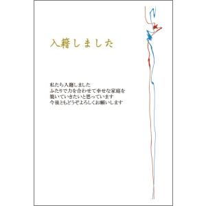 官製10枚 入籍 ハガキ 入籍 報告 葉書 通知 はがき NMS-13 : ハガキ