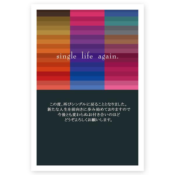 ５枚 　離婚 報告 ハガキ お知らせ 葉書 はがき　SMS-009
