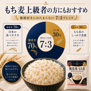 無洗米+もち麦 10kg 【7:3 上級者向け...の詳細画像1
