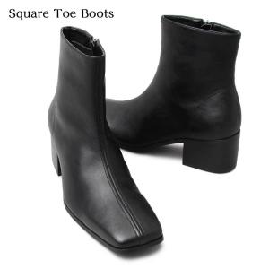 サイドジップブーツ スクエアトゥブーツ (Square Toe Boots)｜hageomusubinet