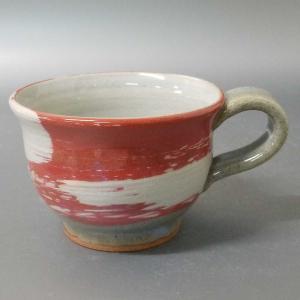 朱色が美しいコーヒーカップ