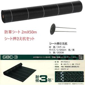 【メーカー公式】防草シートと杭セット 2m幅X50m巻 + シート押さえ杭400本(2ケース)｜hagihara-e