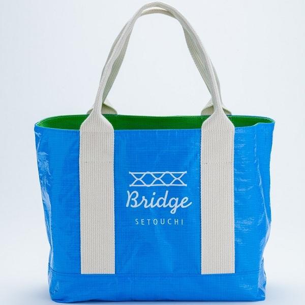 BRIDGE SETOUCHI ブルーシードバッグ(M) | 大きめ 青 トートバッグ ユニセックス...