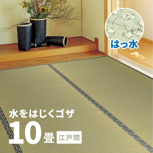 カーペット い草 10畳 10帖 440×352cm 畳の上に敷くもの 撥水 ござ いぐさ 江戸間 ...