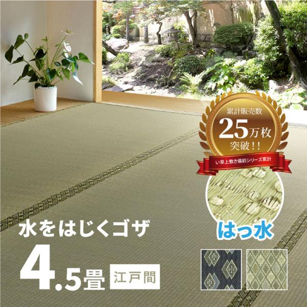 カーペット い草 4.5畳 4畳半 4.5帖 261×261cm 畳の上に敷くもの ござ 撥水 いぐ...