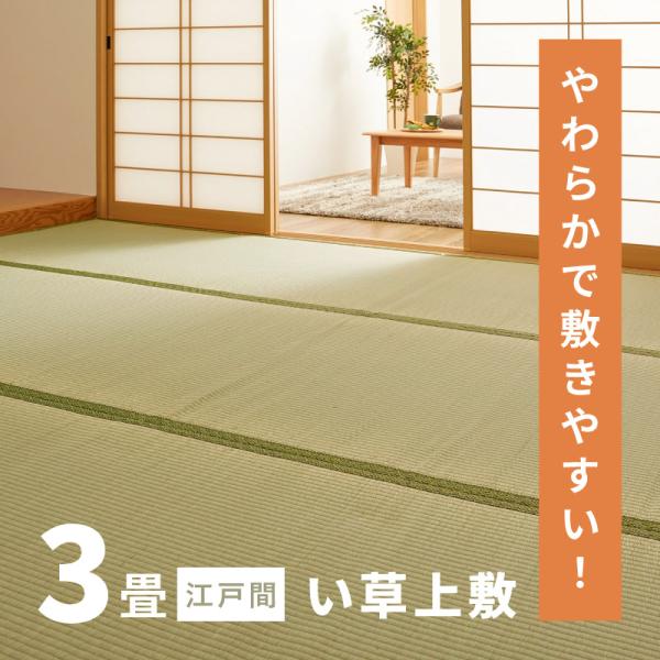 カーペット い草 3畳 3帖 174×261cm 畳の上に敷くもの ござ いぐさ 江戸間 関東間 田...