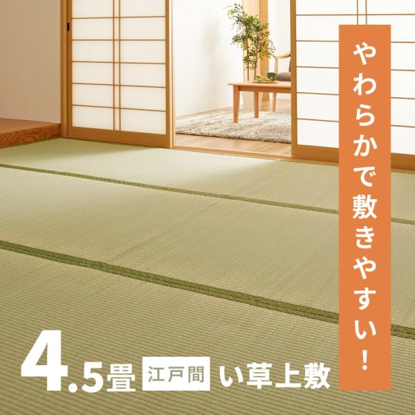 カーペット い草 4.5畳 4畳半 4.5帖 261×261cm 畳の上に敷くもの ござ いぐさ 江...