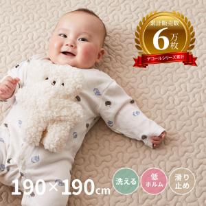 ラグ カーペット 2畳 190×190cm 洗える 洗濯機で洗える 低ホルム 滑り止め付き 綿100％ イブル 韓国インテリア マルチカバー デコール