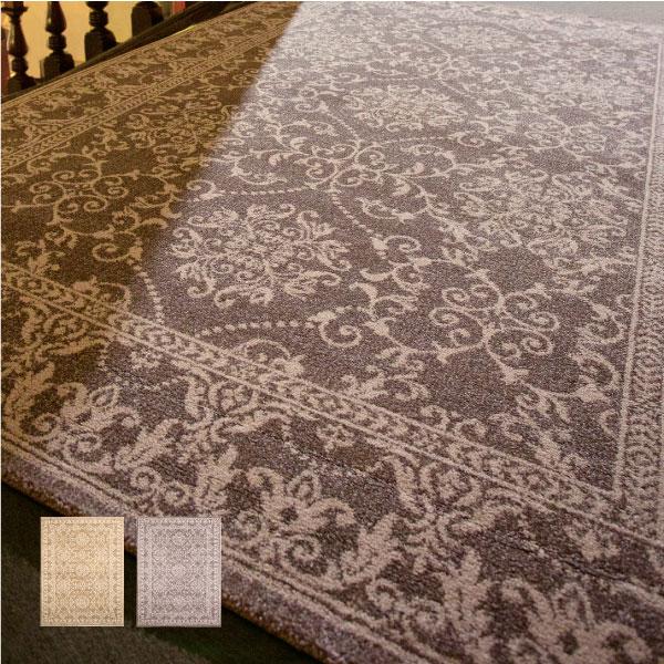 ラグ 絨毯 カーペット 約6畳弱 約240×340cm グレー ゴールド 高級カーペット ウィルトン...