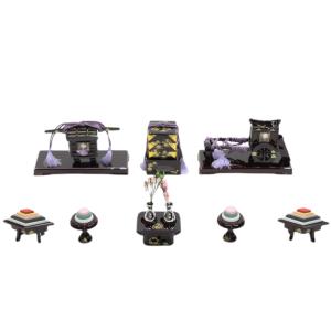 アウトレット品 雛人形 道具単品 雛道具6品セット 35号 黒塗り 6点 26a