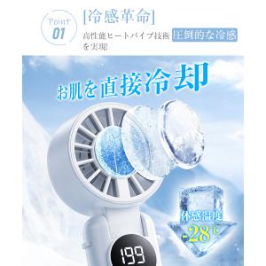 ハンディファン 冷却プレート 扇風機 携帯扇風...の詳細画像3