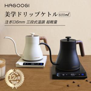 HAGOOGI 電気ケトル 温度設定 ステンレス 0.6L 小型 コーヒーポット 電気ポット 1000W 一人暮らし 御歳暮 ギフト