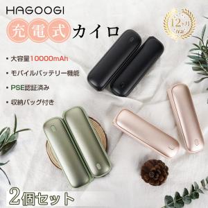 HAGOOGI 充電式カイロ 10000mAh 大容量 電気カイロ モバイルバッテリー 急速発熱 ハンドウォマー 電気あんか 軽量 防寒対策 クリスマス ギフト