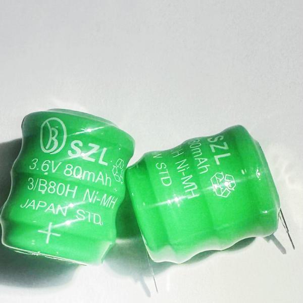 新品 PLC基板用 充電式バックアップ電池 3.6V Ni-MH / Ni-Cd 互換 ボタン型 帯...