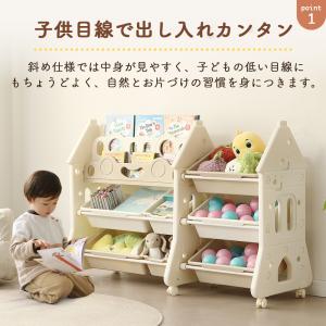 おもちゃ 収納 ラック 絵本棚 おもちゃ箱 ぬ...の詳細画像4