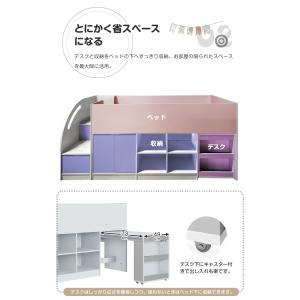 システムベッド ロフトベッド 子供 ロータイプ...の詳細画像4