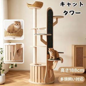 猫タワー 木製 階段付き 透明宇宙船 隠れ家 大型 頑丈 おしゃれ