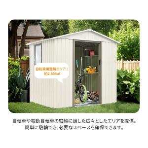 【窓付き】物置 屋外 スチール 倉庫 戸外収納...の詳細画像5