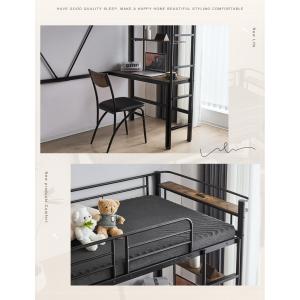 ロフトベッド シングル 収納 ハイタイプ 机付...の詳細画像5