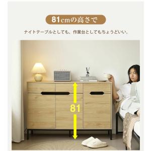 キャビネット コード穴付き サイドボード リビ...の詳細画像5