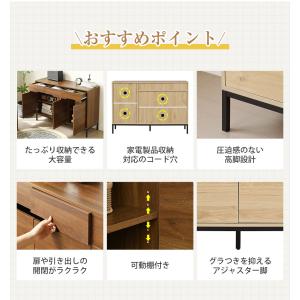 【2列タイプ】キャビネット コード穴付き サイ...の詳細画像3