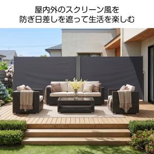 【幅6m】格納式サイドオーニング 自動巻き上げ...の詳細画像2