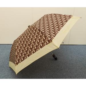 TRIOMPHE セリーヌ 折畳日傘 トリオンフ 薄茶 パラソル ヴィンテージ