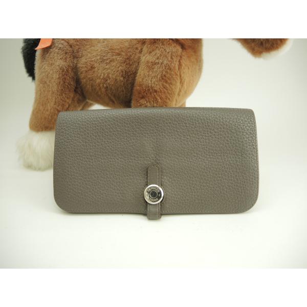 エルメス ドゴンロング トリヨンクレマンス エタン 2折長財布@□P 5