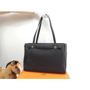 エルメス カバナ トゴ紺 シルバー金具 トートバッグ ショルダーバッグ 極美品@□E