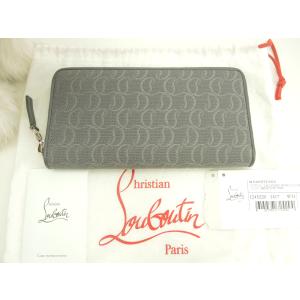 クリスチャンルブタン ロングウォレット HappyRui ジャガード灰 ジップ長財布 未使用@ 1