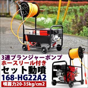 噴霧器 セット動噴 動力噴霧機 据置型 168-HG22A2 1年保証