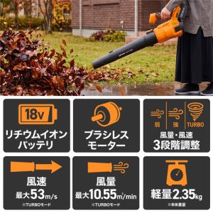 ハイガー 電動ブロワー マキタバッテリー対応 ...の詳細画像2