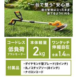 ハイガー 電動芝草刈機 マキタ互換 18V 本...の詳細画像2