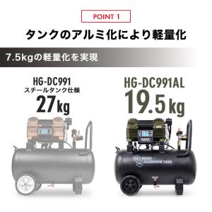 エアコンプレッサー 100V 36L ハイガー...の詳細画像5