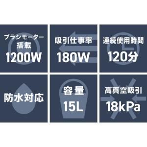 ハイガー YOTUKA 業務用掃除機 15L ...の詳細画像2