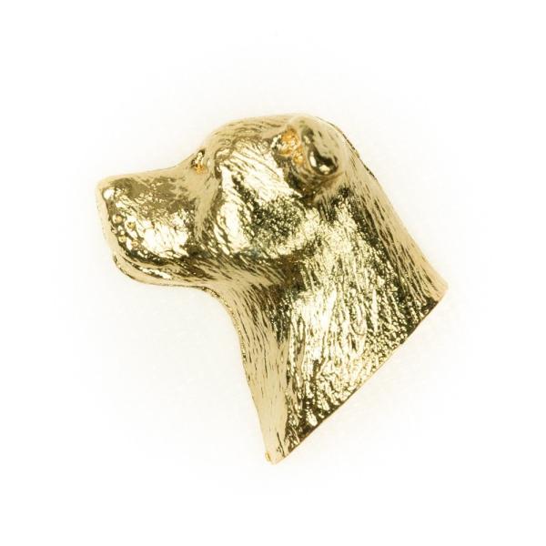 スタッフォードシャー・ブルテリア イギリス製 22ctゴールドプレート アート ドッグ ピンバッジ ...