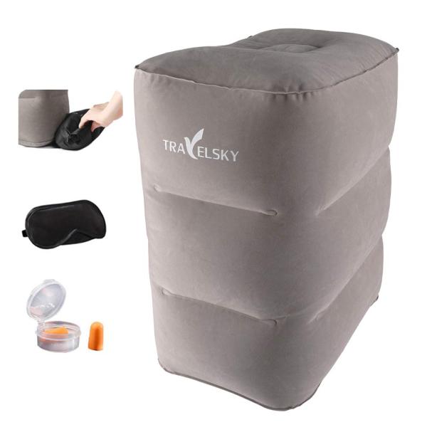 フットレスト 飛行機 足置き エアー オットマン 足枕クッション 車 オフィス フットピロー むくみ...